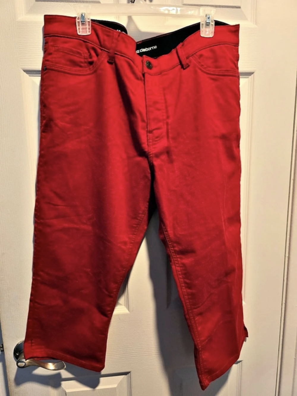 Liz Claiborne Mid-Rise Red Straight Leg Pants Size 18